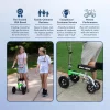KneeRover Knee Scooter For Adults, 9-Inch Tires, Race Car Green - GO HYBRID