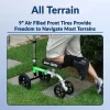 KneeRover Knee Scooter For Adults, 9-Inch Tires, Race Car Green - GO HYBRID
