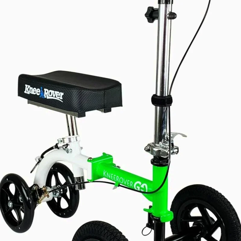 KneeRover Knee Scooter For Adults, 9-Inch Tires, Race Car Green - GO HYBRID