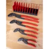 KNIPEX Cobra Pliers Set, 4-Piece With 10-Piece Tool Holder - 87 01 125, 87 01 180, 87 01 250, 87 01 300