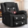 Korser Swivel Rocker Recliner Chair With Massage, Heating, USB Charging And Storage