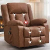 Korser Swivel Rocker Recliner Chair With Massage, Heating, USB Charging And Storage
