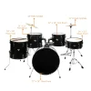 Ktaxon 5-Piece Adult Drum Set, 22 Inch Full-Size Drums Kit