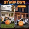 Ktaxon 7' Halloween Inflatables Skeleton Outdoor Halloween Decoration Reclining Skeleton with Pumpkin,Built-In LED Light