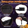 Ktaxon 7' Halloween Inflatables Skeleton Outdoor Halloween Decoration Reclining Skeleton with Pumpkin,Built-In LED Light