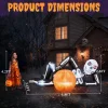 Ktaxon 7' Halloween Inflatables Skeleton Outdoor Halloween Decoration Reclining Skeleton with Pumpkin,Built-In LED Light