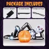 Ktaxon 7' Halloween Inflatables Skeleton Outdoor Halloween Decoration Reclining Skeleton with Pumpkin,Built-In LED Light