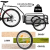 Ktaxon Two-Wheel Bicycle Cargo Trailer, Black, 16 in Inflatable Wheels