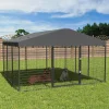 Kullavik Extra-Large Heavy-Duty Outdoor Dog Kennel - 118 x 118 x 70 Waterproof Roof Enclosure