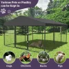 Kullavik Extra-Large Heavy-Duty Outdoor Dog Kennel - 118 x 118 x 70 Waterproof Roof Enclosure