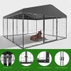 Kullavik Extra-Large Heavy-Duty Outdoor Dog Kennel - 118 x 118 x 70 Waterproof Roof Enclosure