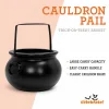Large Cauldron Trick-or-Treat Pail, Black, 14", Halloween by Way To Celebrate