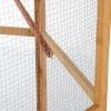 Large Wooden Hexagonal Outdoor Aviary Flight Bird Cage With Covered Roof