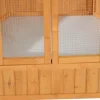 Large Wooden Hexagonal Outdoor Aviary Flight Bird Cage With Covered Roof