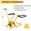 Lawn Mower Lift With Hydraulic Jack, 26 Inches, 500 LBS Capacity, Yellow - PHO_13L5VR2X2L