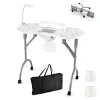 LDAILY Portable Nail Table With Electric Dust Collector