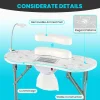 LDAILY Portable Nail Table With Electric Dust Collector
