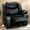 Leather Recliner Lounge Chair - Wide Seat