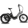 Lectric XP Trike Adult Folding 3-Wheel Electric Tricycle, Graphite, 500W, 20in x 4in Tires - XP Trike