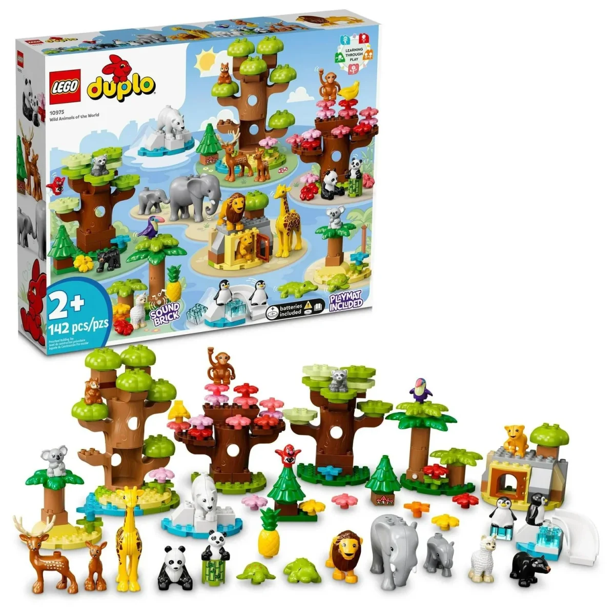 LEGO DUPLO Wild Animals Of The World Building Toy Set, 142 Pieces - 10975