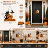 Lethargic Happy Halloween Door Sign Wooden Ghost Pumpkin Black Cat Door Wreath Halloween Hanging Decorations for Porch W