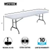Lifetime 4 8-Foot Rectangle Folding Tables And 32 Chairs Set, White Granite - 80147