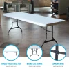 Lifetime 4 8-Foot Rectangle Folding Tables And 32 Chairs Set, White Granite - 80147