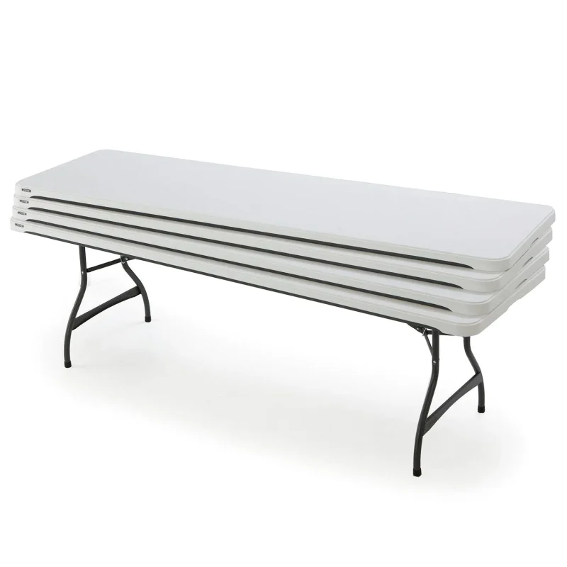 Lifetime 4-Pack Commercial Stacking 8 ft Folding Table - White - 80344