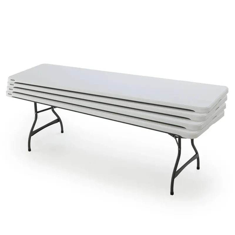 Lifetime Commercial Nesting Folding Tables, 4-Pack, 8 ft White - 80344