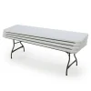 Lifetime Commercial Stacking Folding Tables, White, 4-Pack, 8 ft x 30 in - 80344