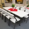 Lifetime Commercial Stacking Folding Tables, White, 4-Pack, 8 ft x 30 in - 80344