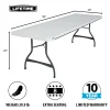 Lifetime Folding Table And Chair Set, 12 8-Foot Tables And 96 Chairs - Pack Of 108