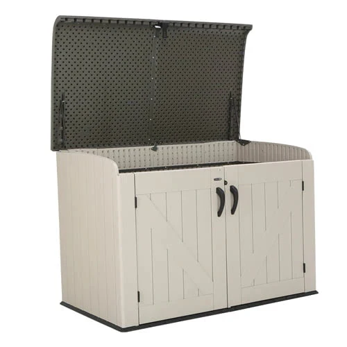 Lifetime Horizontal Storage Shed, 75 Cubic Feet, Black/Tan/Brown - 60170