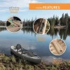 Lifetime Fishing Kayak 10ft 2-Pack With Paddles, UV-Protected HDPE, Tan - Tamarack Angler 100