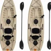Lifetime Fishing Kayak 10ft 2-Pack With Paddles, UV-Protected HDPE, Tan - Tamarack Angler 100
