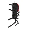 Light-Up Animated Dropping Tinsel Spider Decoration, Black and Red, 2', Halloween by Way To Celebrate