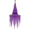 Light-Up Hanging Witch Hat Decorations, Orange and Purple, 6", 3 Count, Halloween by Way To Celebrate