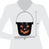 Light-Up Jack-o'-Lantern Trick-or-Treat Bucket, Black, 6.5", Halloween by Way To Celebrate