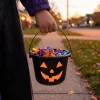 Light-Up Jack-o'-Lantern Trick-or-Treat Bucket, Black, 6.5", Halloween by Way To Celebrate