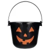 Light-Up Jack-o'-Lantern Trick-or-Treat Bucket, Black, 6.5", Halloween by Way To Celebrate