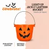 Light-Up Jack-o'-Lantern Trick-or-Treat Bucket, Orange, 6.5", Halloween by Way To Celebrate