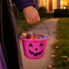 Light-Up Jack-o'-Lantern Trick-or-Treat Bucket, Pink, 6.5", Halloween by Way To Celebrate