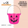 Light-Up Jack-o'-Lantern Trick-or-Treat Bucket, Pink, 6.5", Halloween by Way To Celebrate