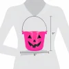 Light-Up Jack-o'-Lantern Trick-or-Treat Bucket, Pink, 6.5", Halloween by Way To Celebrate