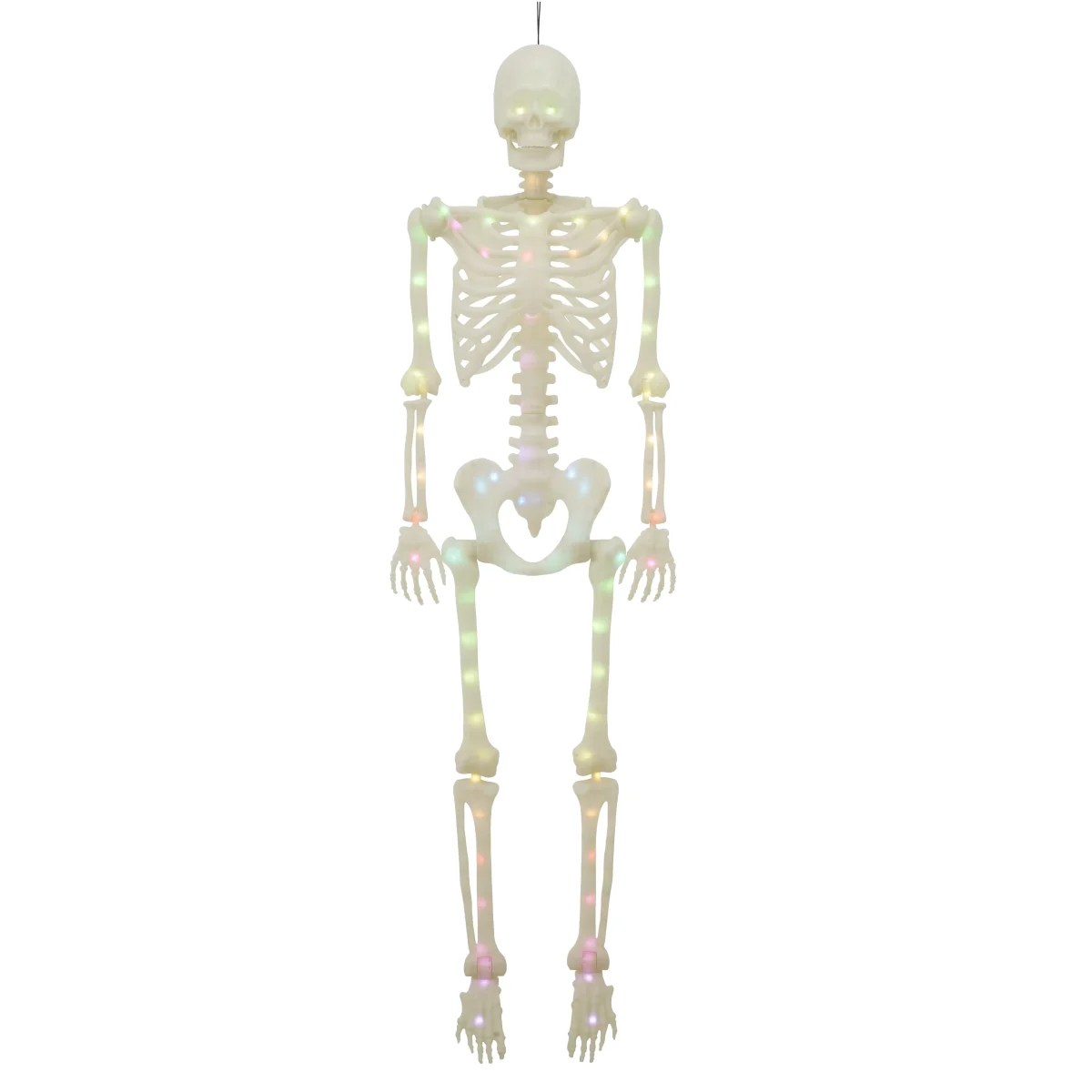 Light-Up LED Poseable Skeleton, Multicolor, 5', Halloween by Way To Celebrate