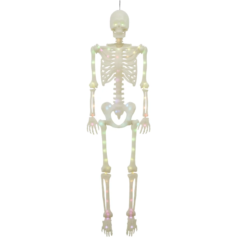 Light-Up LED Poseable Skeleton, Multicolor, 5', Halloween by Way To Celebrate