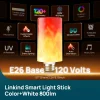 Linkind Smart Light Stick, Flame, Color and White Smart Light Bulb, 800lm, Works with AiDot, Alexa, Apple Home, Google H