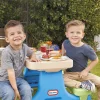 Little Tikes Easy Store Kids Picnic Table With Umbrella, 42.00 in L x 38.00 in W x 19.75 in H, Ages 2+