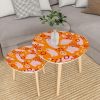 LNSETGC Small Coffee Nesting Tables With Colorful Embroidery Border