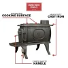 Logwood Cast Iron Wood Stove, 900 Sq. Ft., 54,000 BTUs